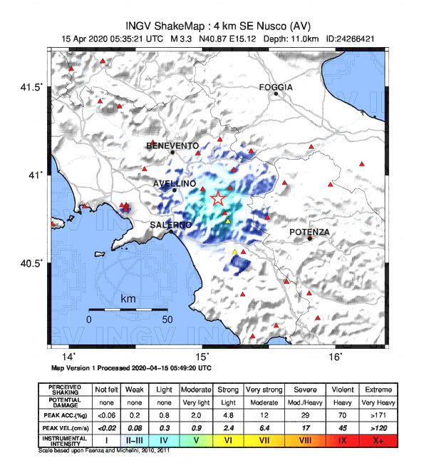 terremoto campania oggi