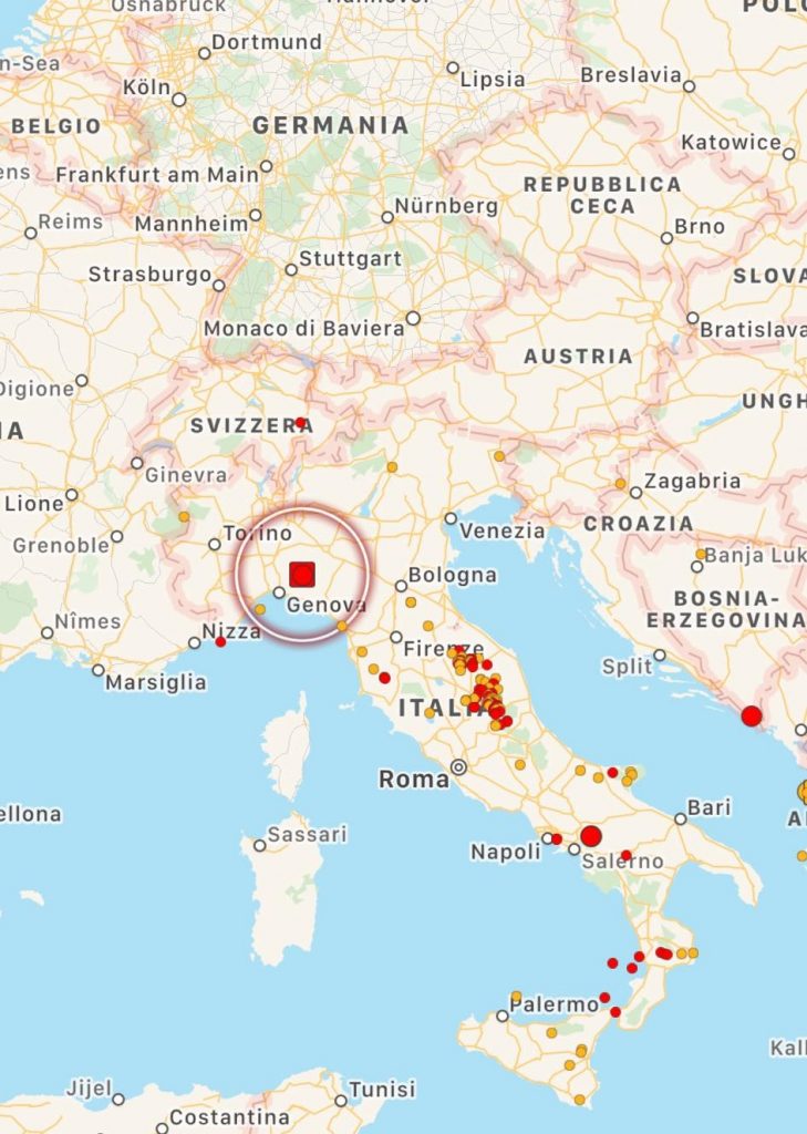 terremoto liguria emilia romagna lombardia