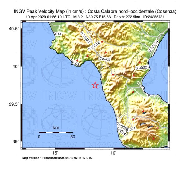 Terremoto Scosse Al Largo Della Calabria Tutti I Dettagli Dati E Mappe Ingv 1481