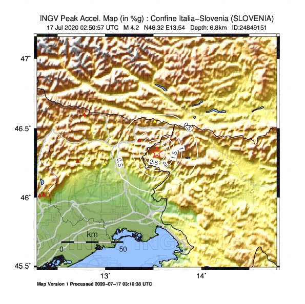 terremoto friuli venezia giulia slovenia trieste