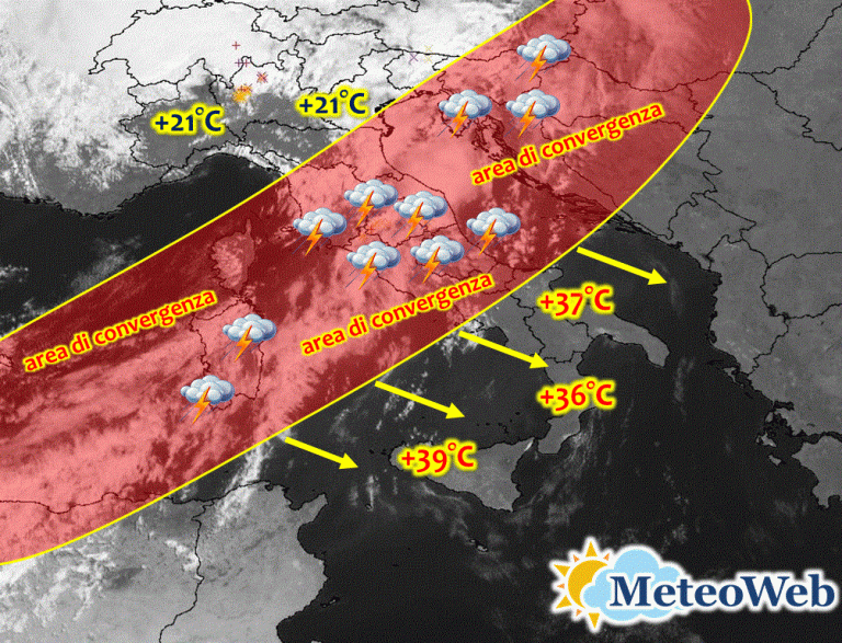 allerta meteo italia lunedì 31 agosto 2020