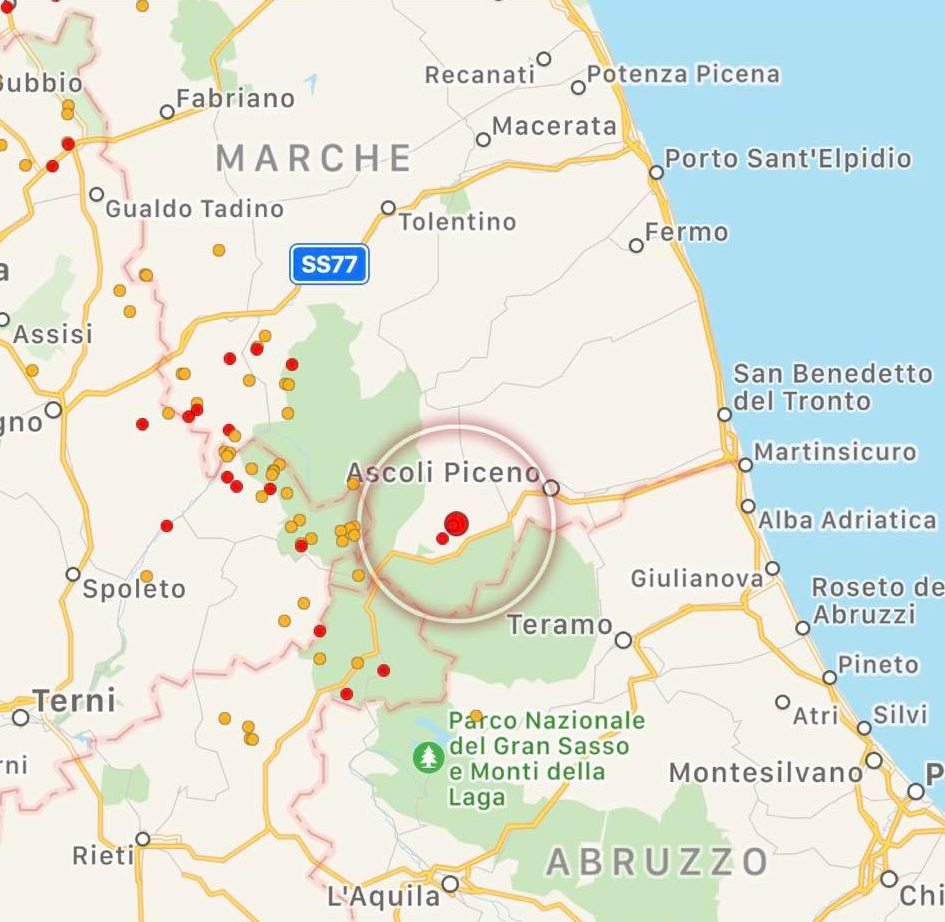 terremoto ascoli piceno marche Acquasanta Terme