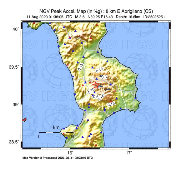 terremoto cosenza calabria oggi