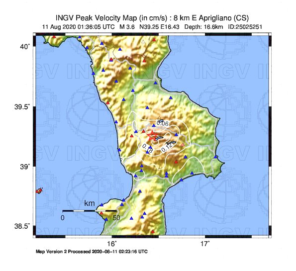 terremoto cosenza calabria oggi