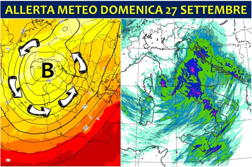 allerta meteo domenica 27 settembre