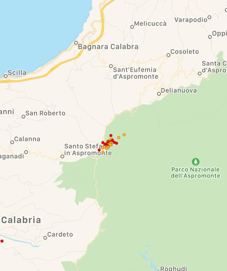 terremoto gambarie sciame sismico calabria