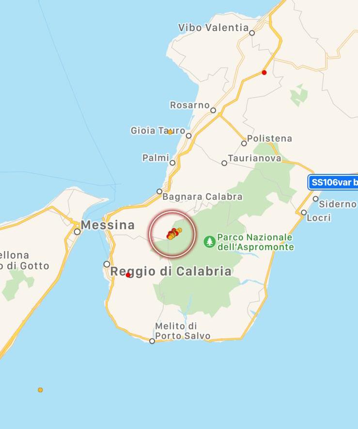 terremoto gambarie sciame sismico calabria