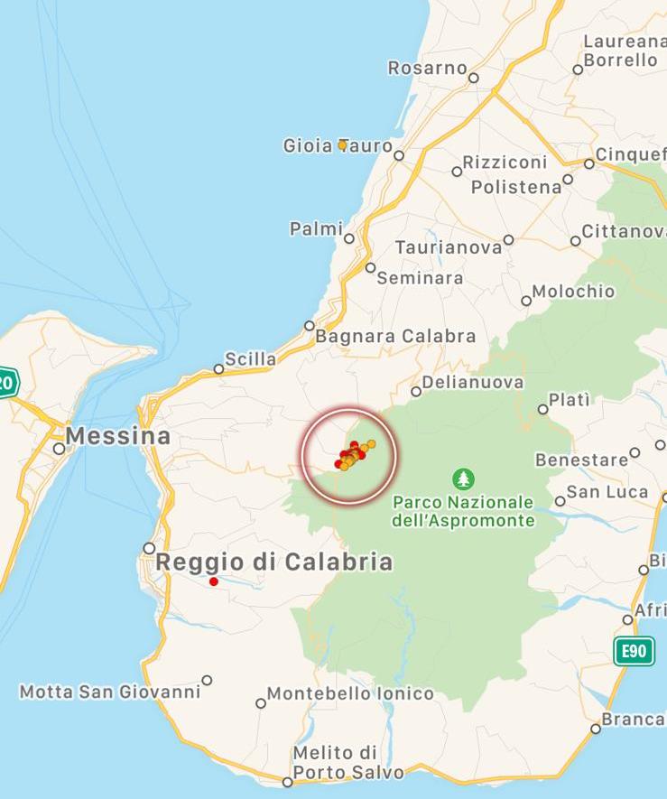 terremoto gambarie sciame sismico calabria