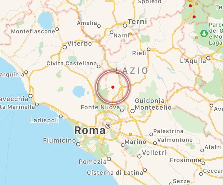 terremoto roma oggi