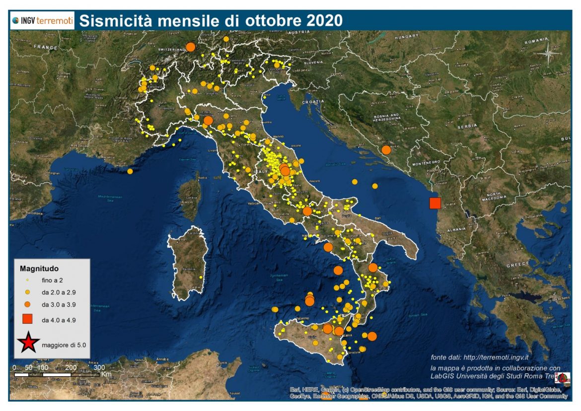 Terremoti 1445 Scosse In Italia Ad Ottobre 2020 Numerosi Sismi Nel Tirreno Meridionale Le 5309