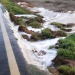 Maltempo Sardegna: esonda lo stagno di S’Ena Arrubia nell’Oristanese, chiusa strada provinciale [FOTO e VIDEO]