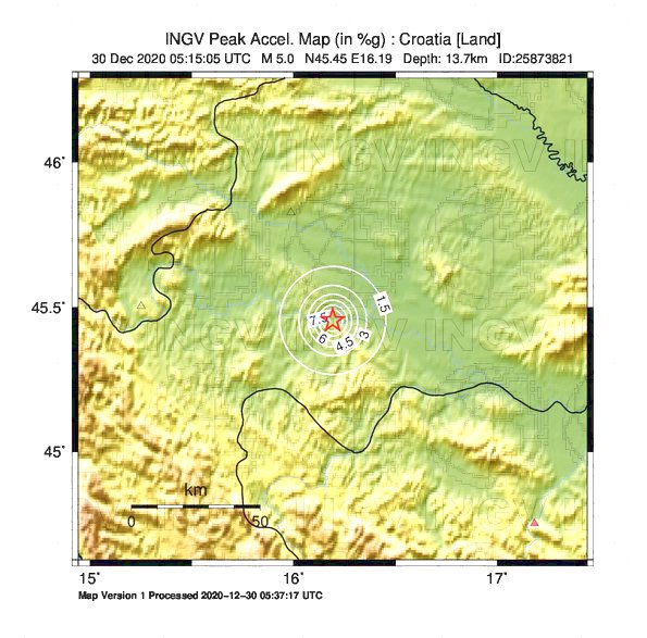 terremoto croazia oggi