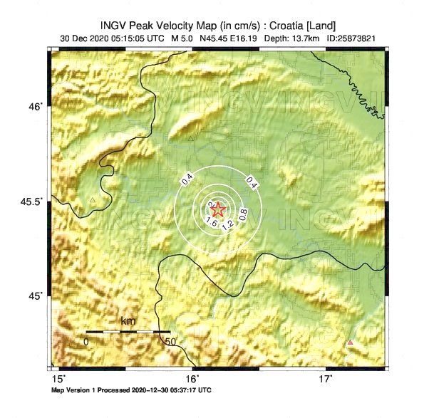 terremoto croazia oggi