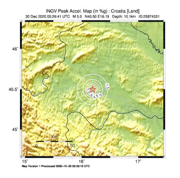 terremoto croazia oggi