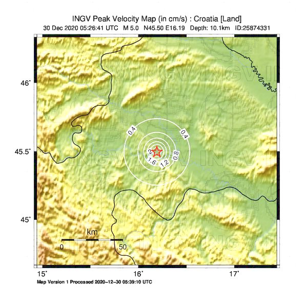 terremoto croazia oggi