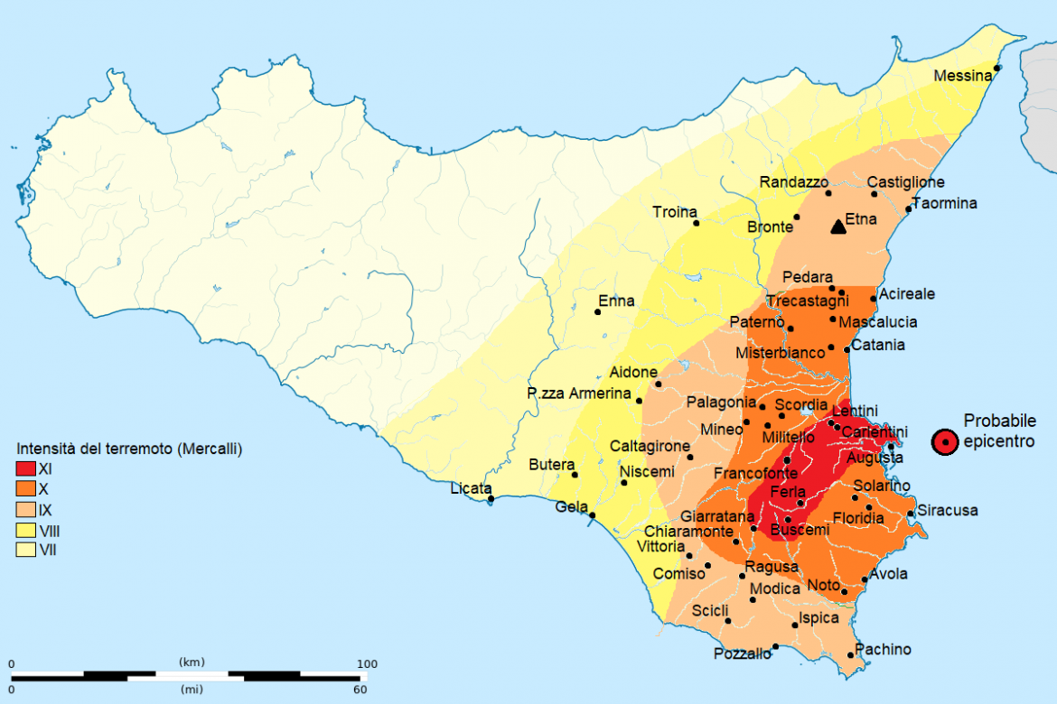 La Violentissima Scossa Dell 11 Gennaio 1693 In Sicilia 328 Anni Fa Il   Terremoto Val Di Noto 1693 1170x780 