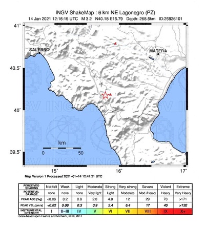 terremoto potenza