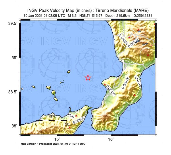 terremoto tirreno calabria eolie