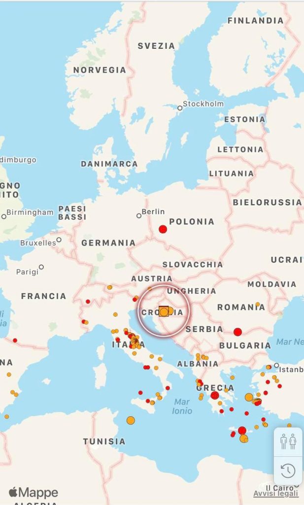 terremoto trieste croazia