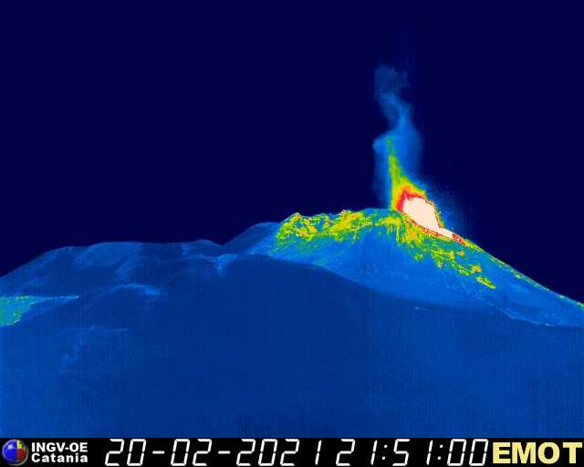 eruzione etna notte