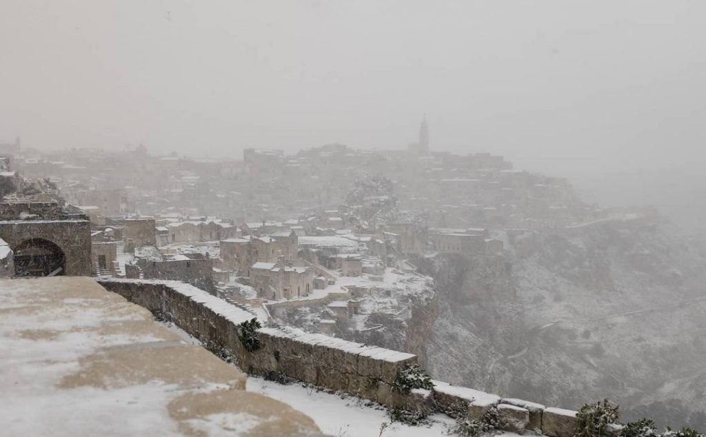 neve basilicata sassi matera