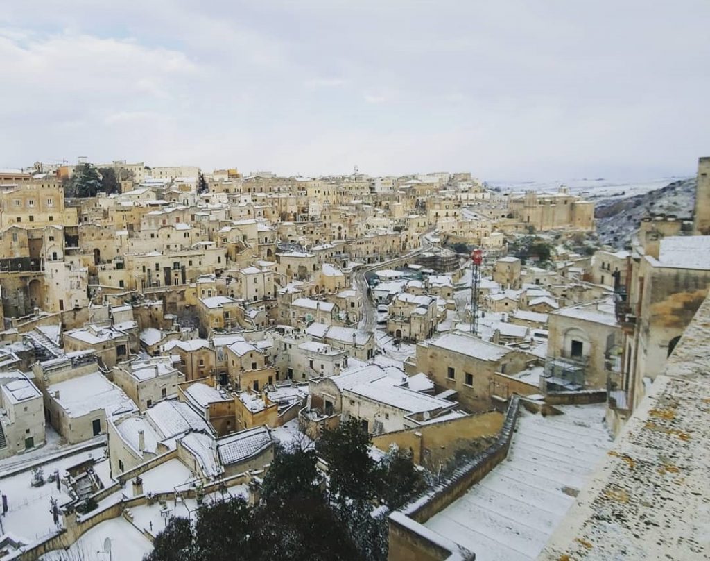 neve basilicata sassi matera