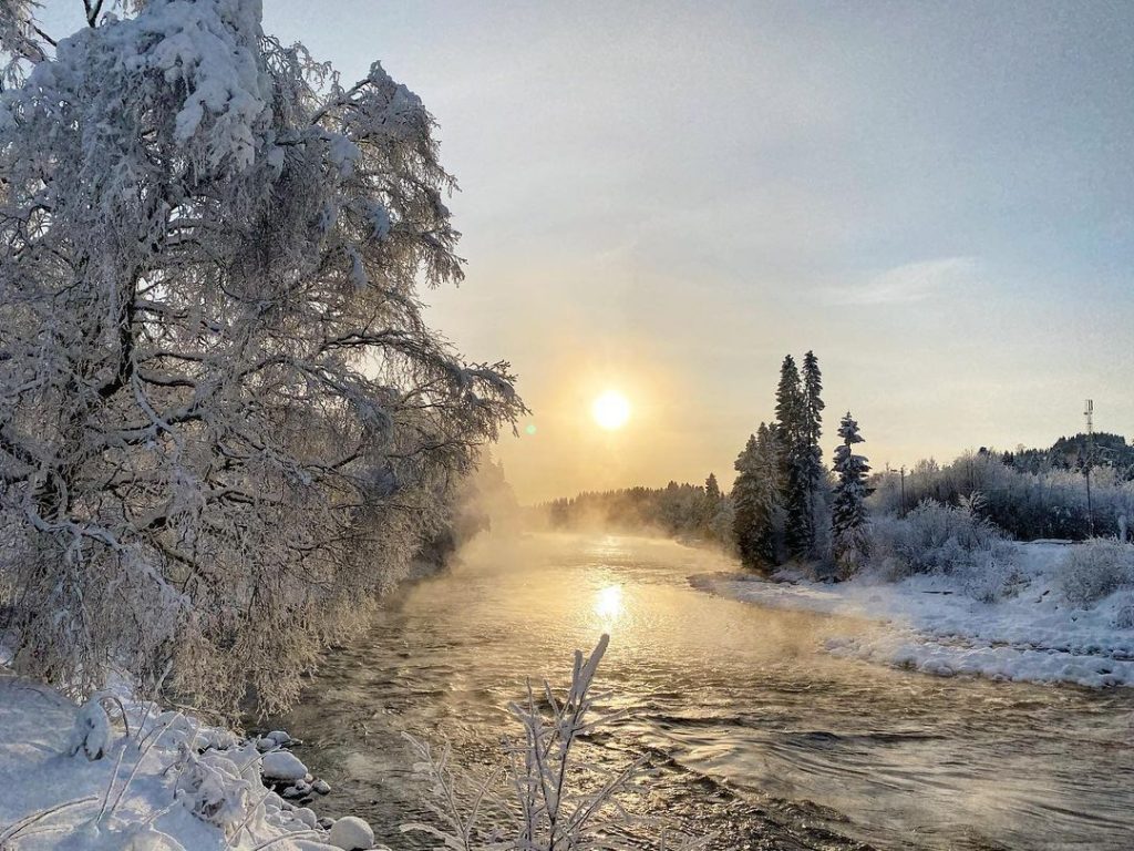 neve gelo scandinavia Steinkjer