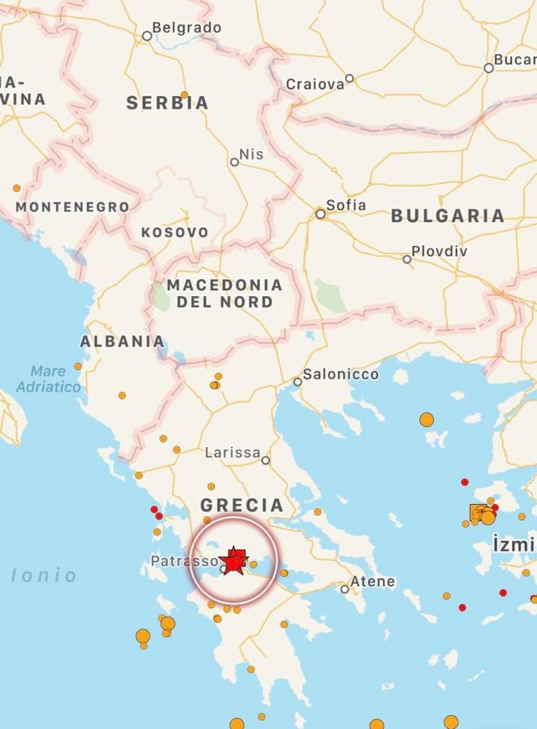 terremoto grecia golfo di corinto