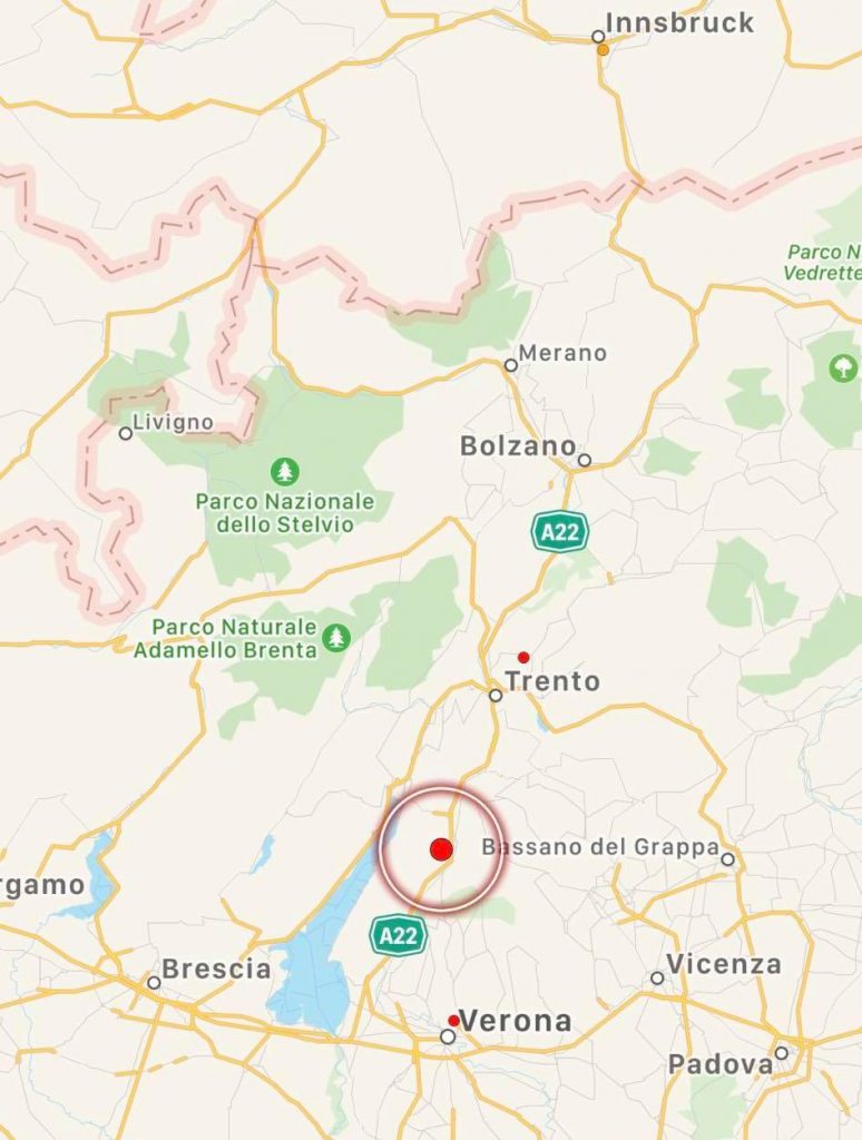 terremoto oggi trentino veneto verona lago di garda