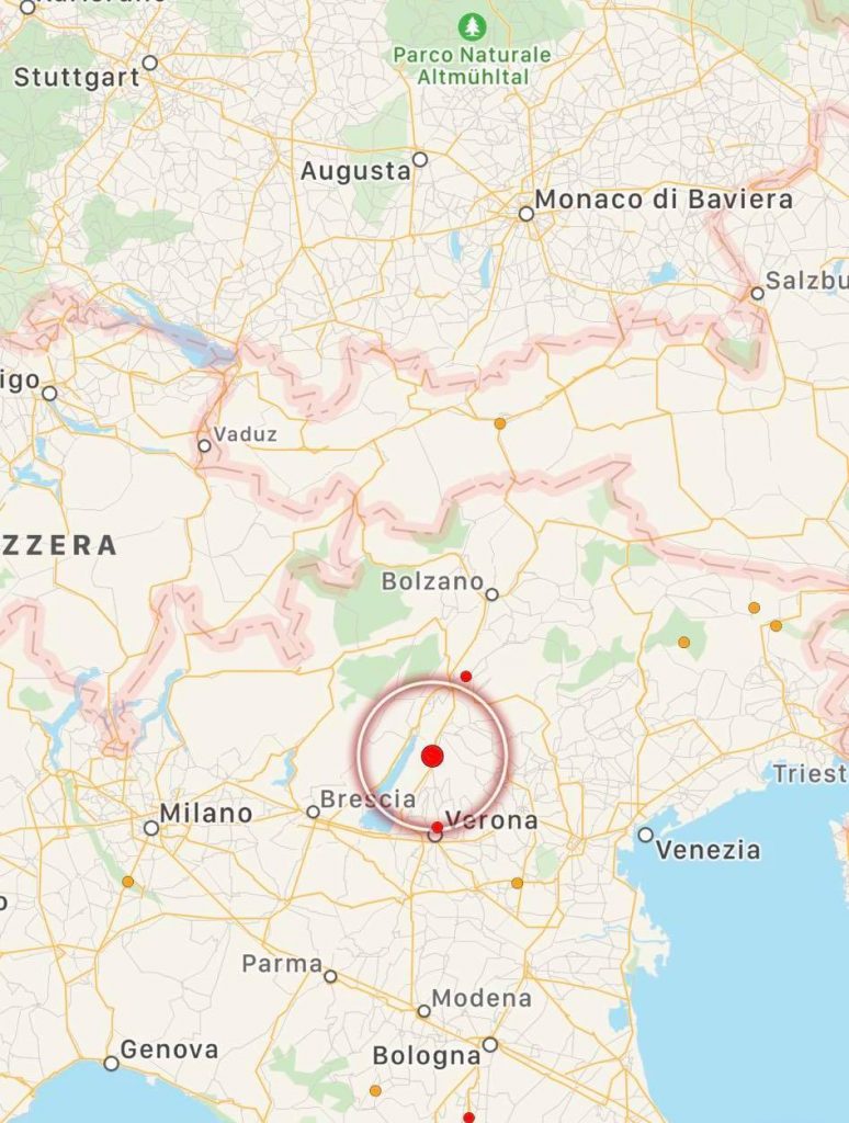 terremoto oggi trentino veneto verona lago di garda