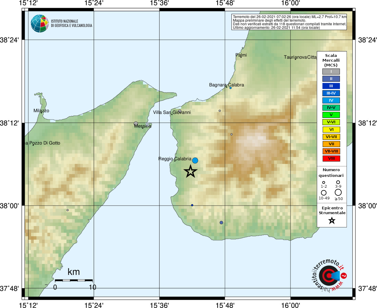 terremoto reggio calabria oggi