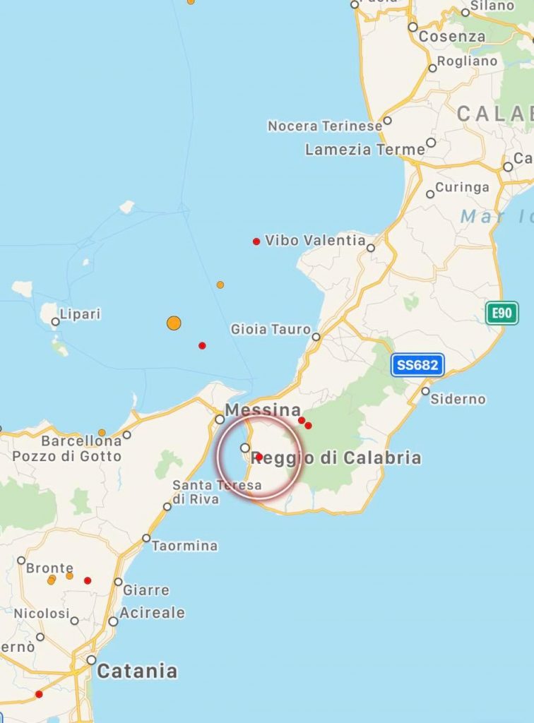 terremoto reggio calabria oggi