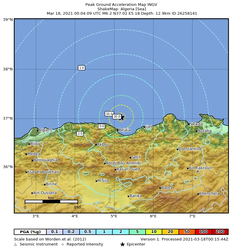 terremoto algeria