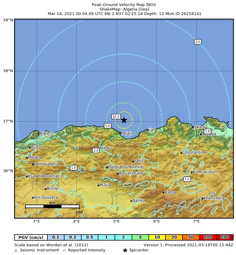 terremoto algeria