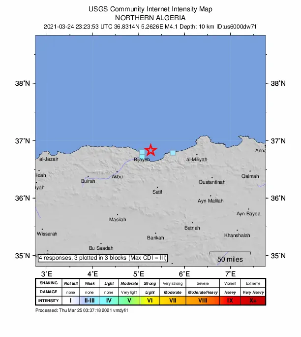 terremoto algeria oggi