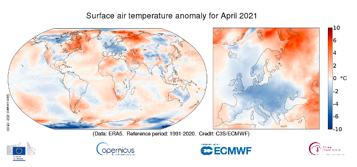 Temperatura e umidità relativa medie mensili calcolate nel periodo di