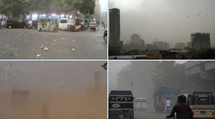 tempesta sabbia ciclone pakistan