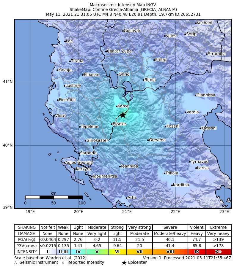 terremoto grecia albania