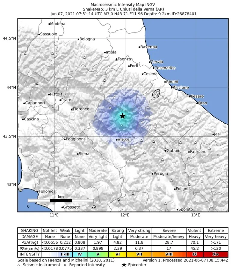 Terremoto Arezzo approfondimenti e news MeteoWeb