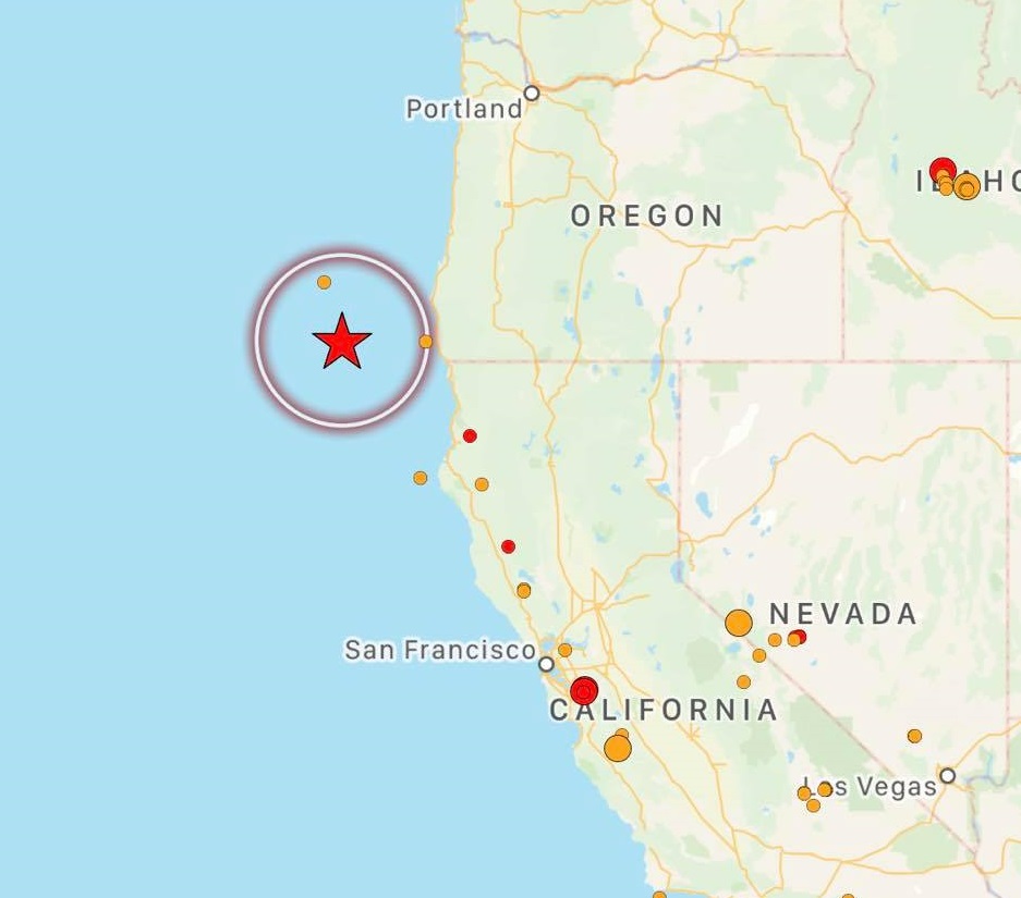 terremoto oregon