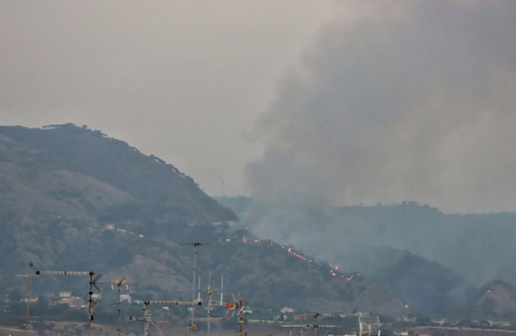 incendio reggio calabria