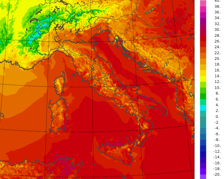 temperature minime italia oggi