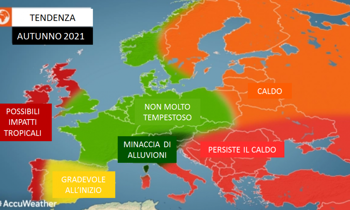 Previsioni Meteo Autunno La Tendenza Stagionale Di Accuweather Allarme Alluvioni Su Alpi E Nord Italia Alto Rischio Medicane Dopo Il Caldo Record