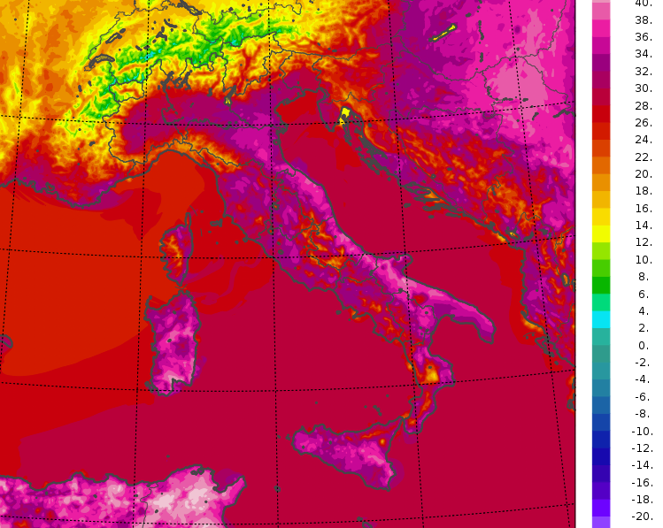 Meteo, le temperature massime di oggi in Italia: +40°C a ...