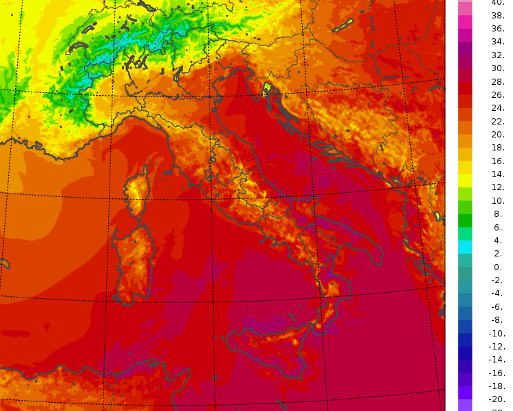 temperature minime oggi italia