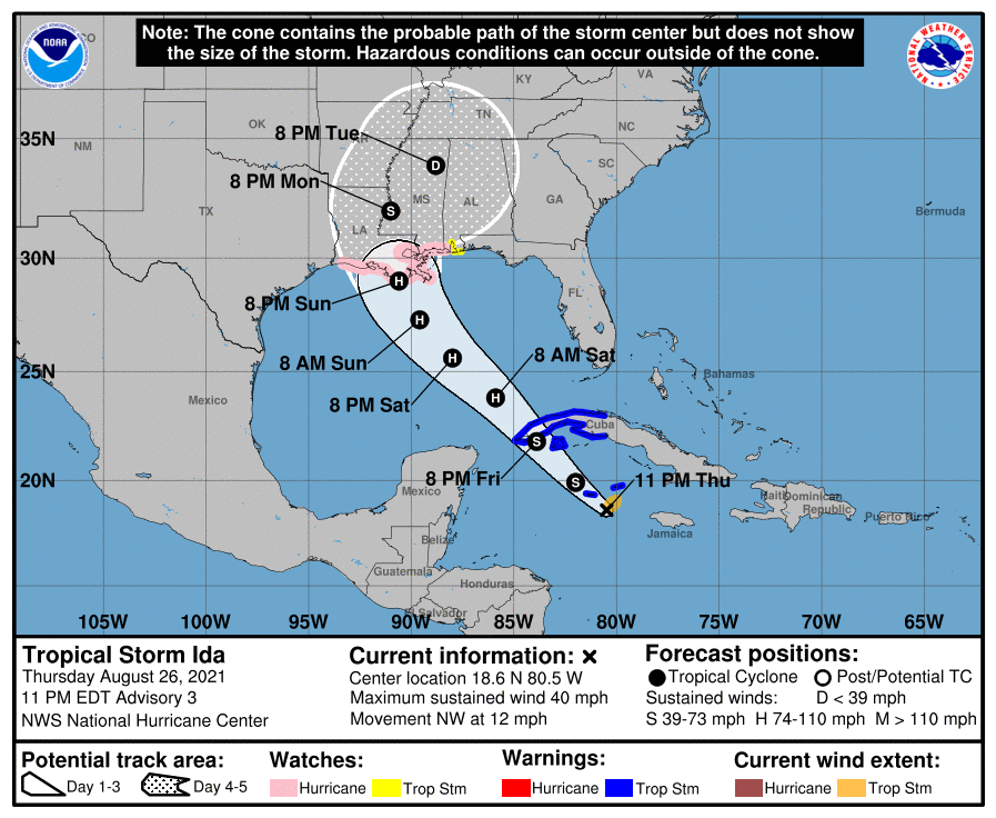 tempesta ida cuba usa