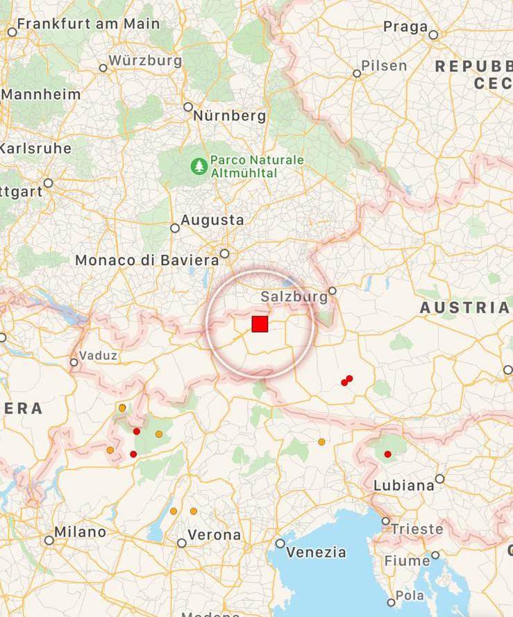 terremoto austria 16 agosto 2021