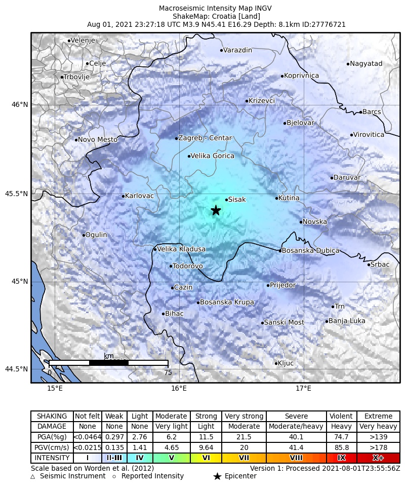 terremoto croazia