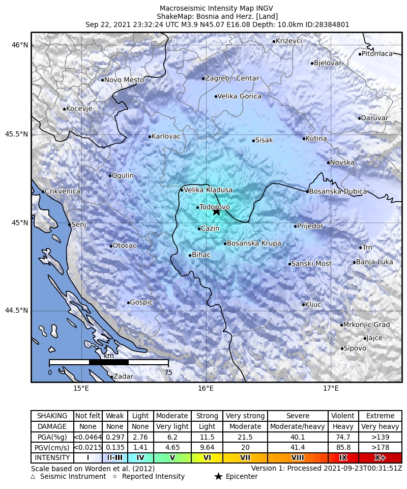 terremoto bosnia erzegovina