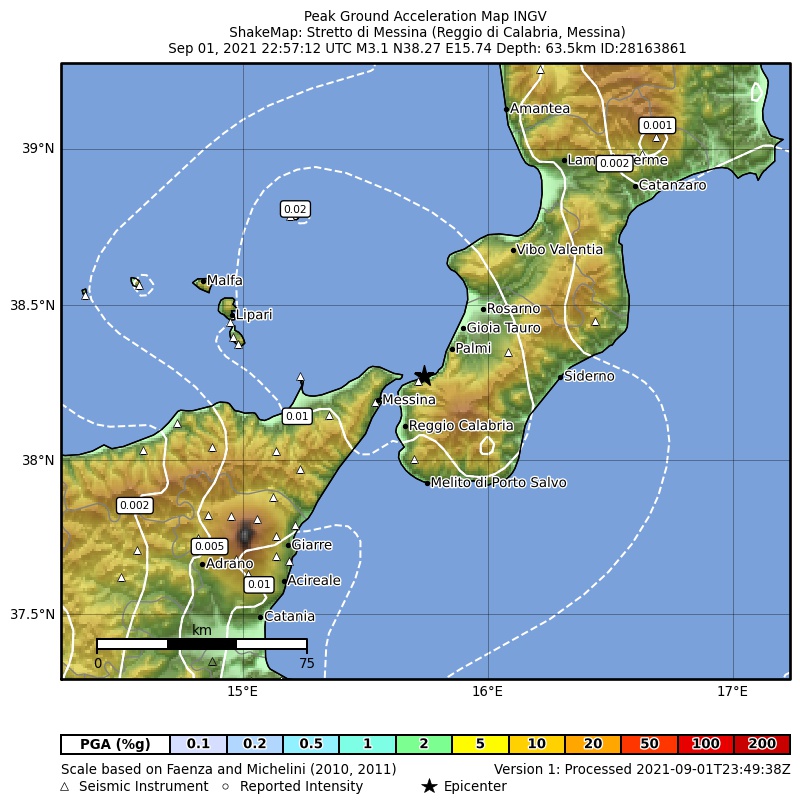 Terremoto Nello Stretto Di Messina: Epicentro A Pochi Km Da Scilla ...